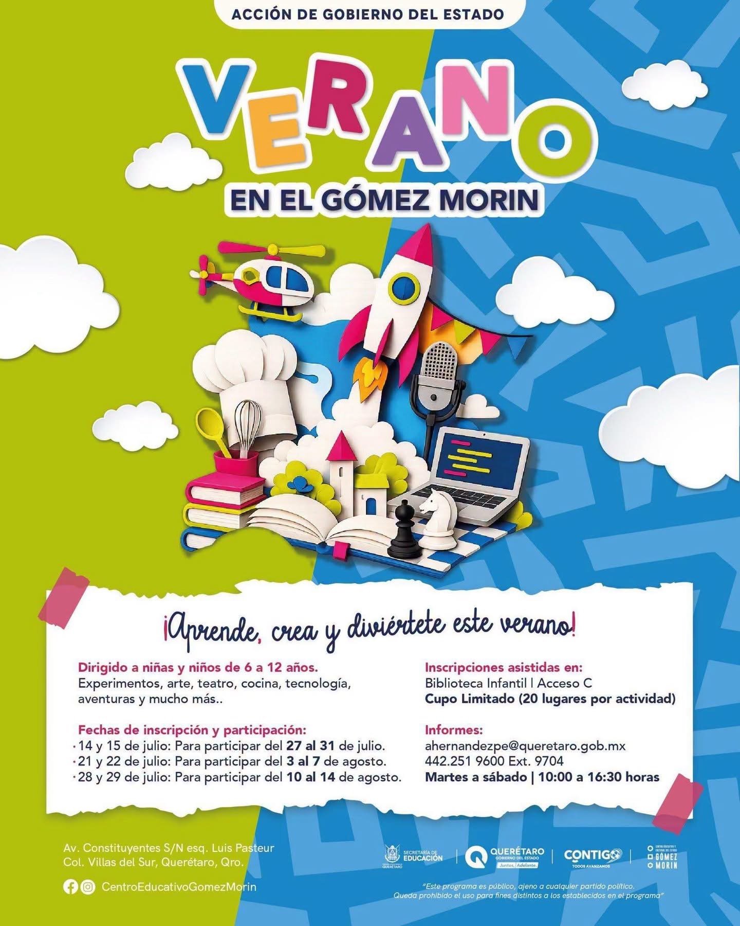 👦🏻Aún puedes inscribir a tus hijos al Curso de Verano del Gómez Morin